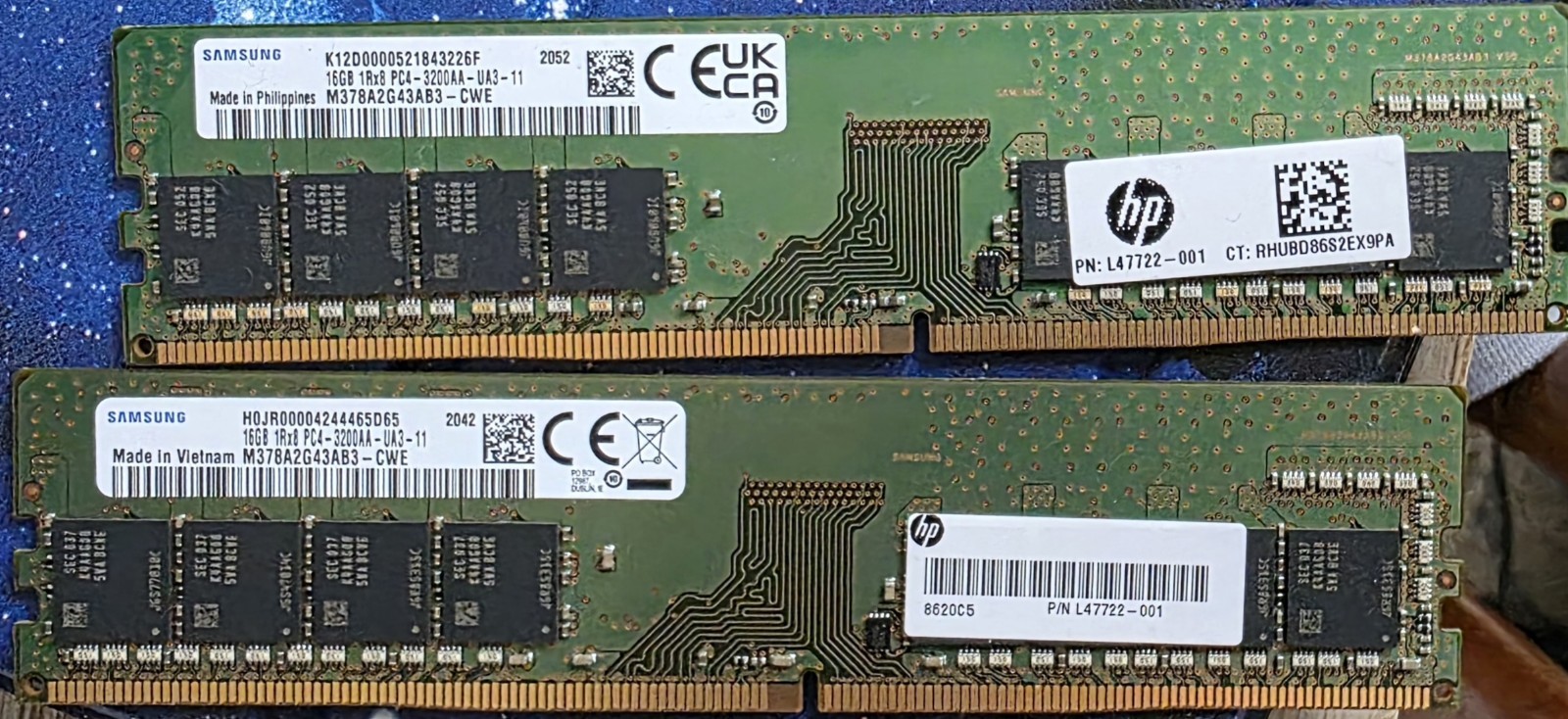 Samsung DDR4 PC4-3200AA-UA3-11 RAM M378A2G43AB3-CWE 32GB (2 x 16GB)