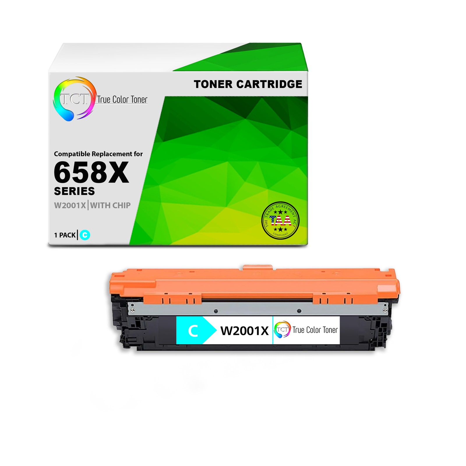 TCT W2001X TAA Compliant Toner Cartridge Replacement for HP W2001X - 658X