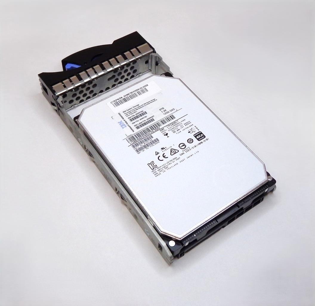 NEW IBM 8TB 7.2K 3.5" 12Gb SAS HDD 00WK785 HUH728080AL4200 With Caddy