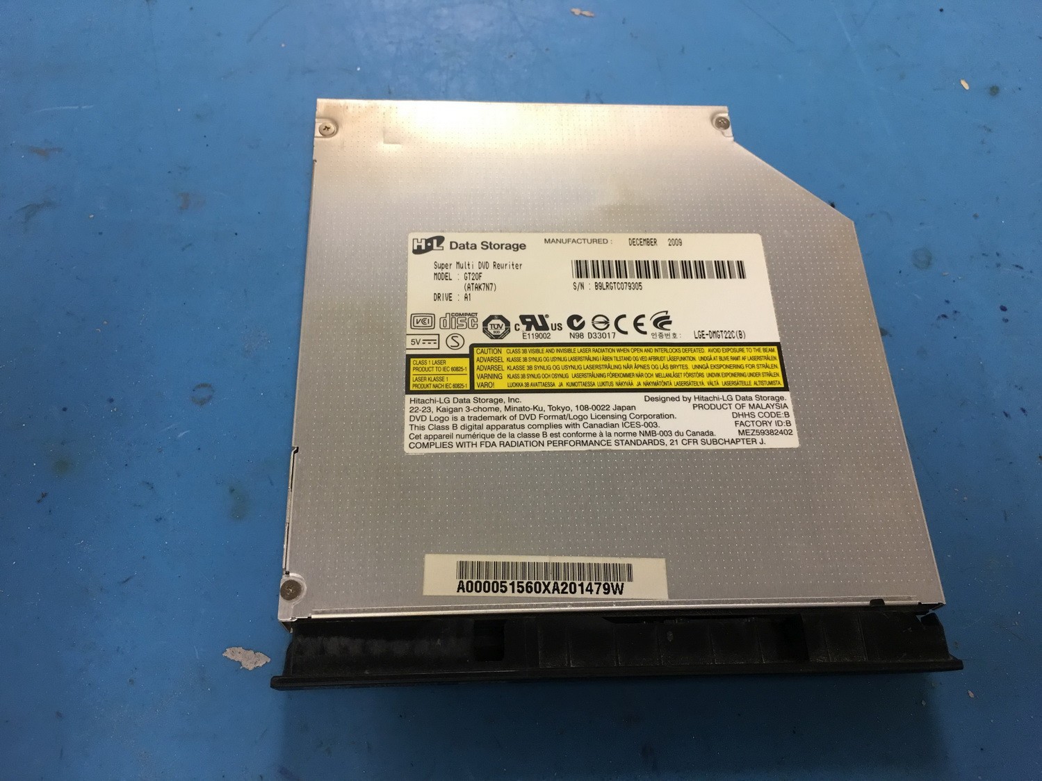 Genuine Toshiba Qosmio X505 Series DVD-RW CD-RW Burner Drive GT20F A000051560