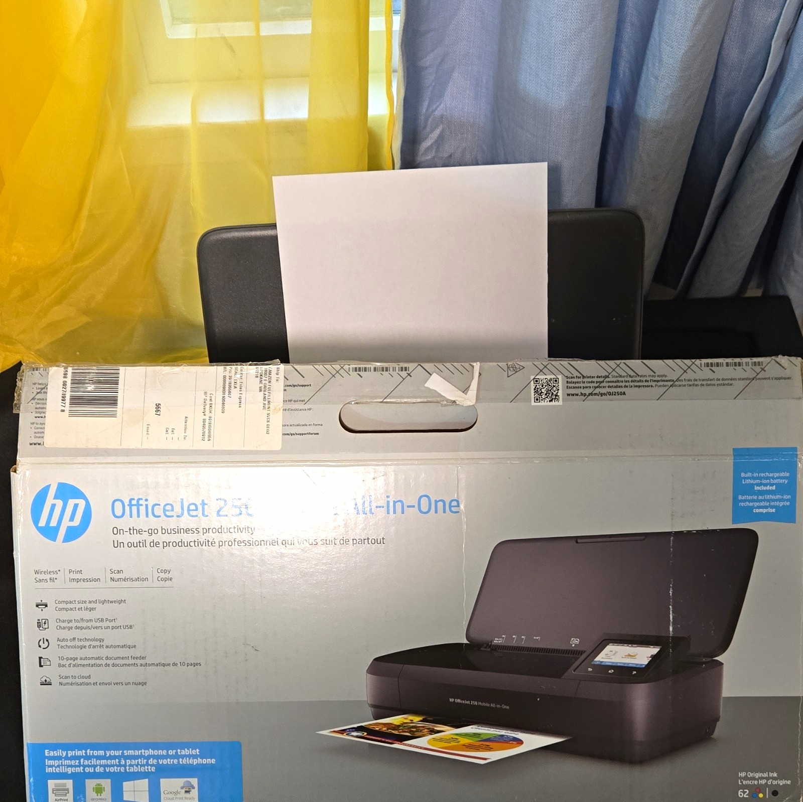 HP OfficeJet 250 Portable Wireless/USB Color Inkjet All-In-One 2M33V4A