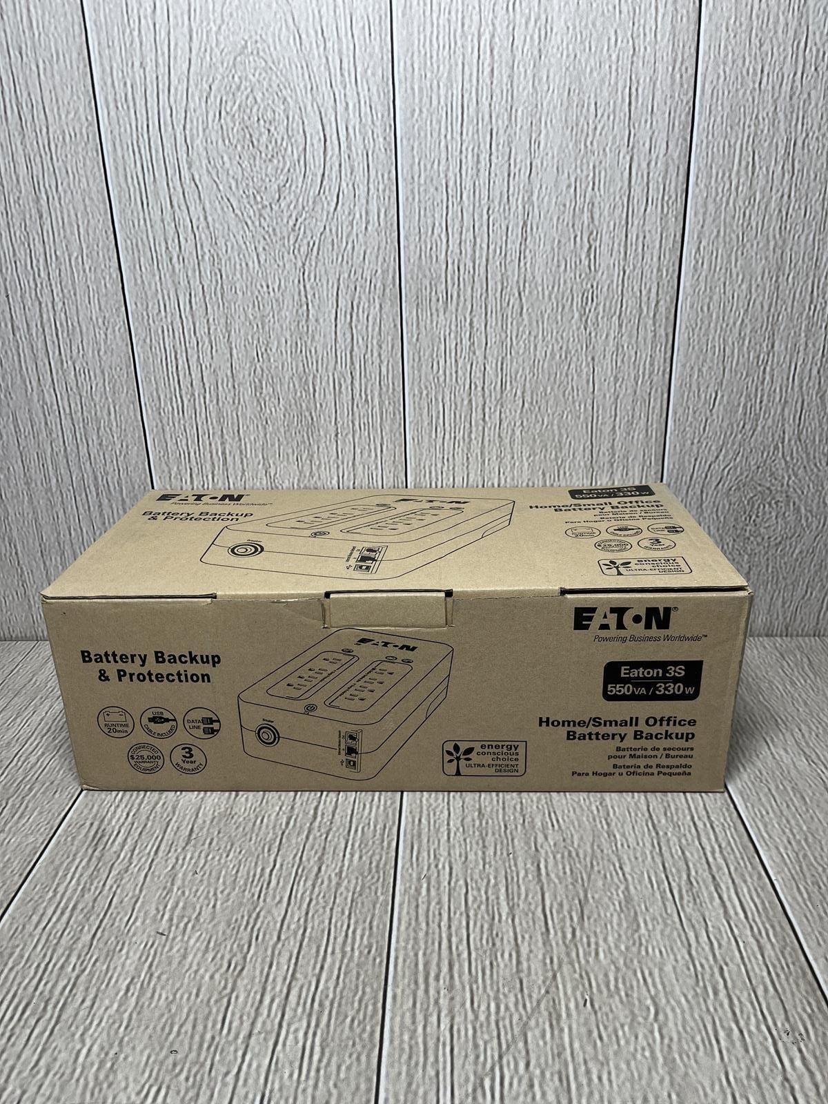 Eaton 3S550 550VA/330W Home Small Office Battery Backup