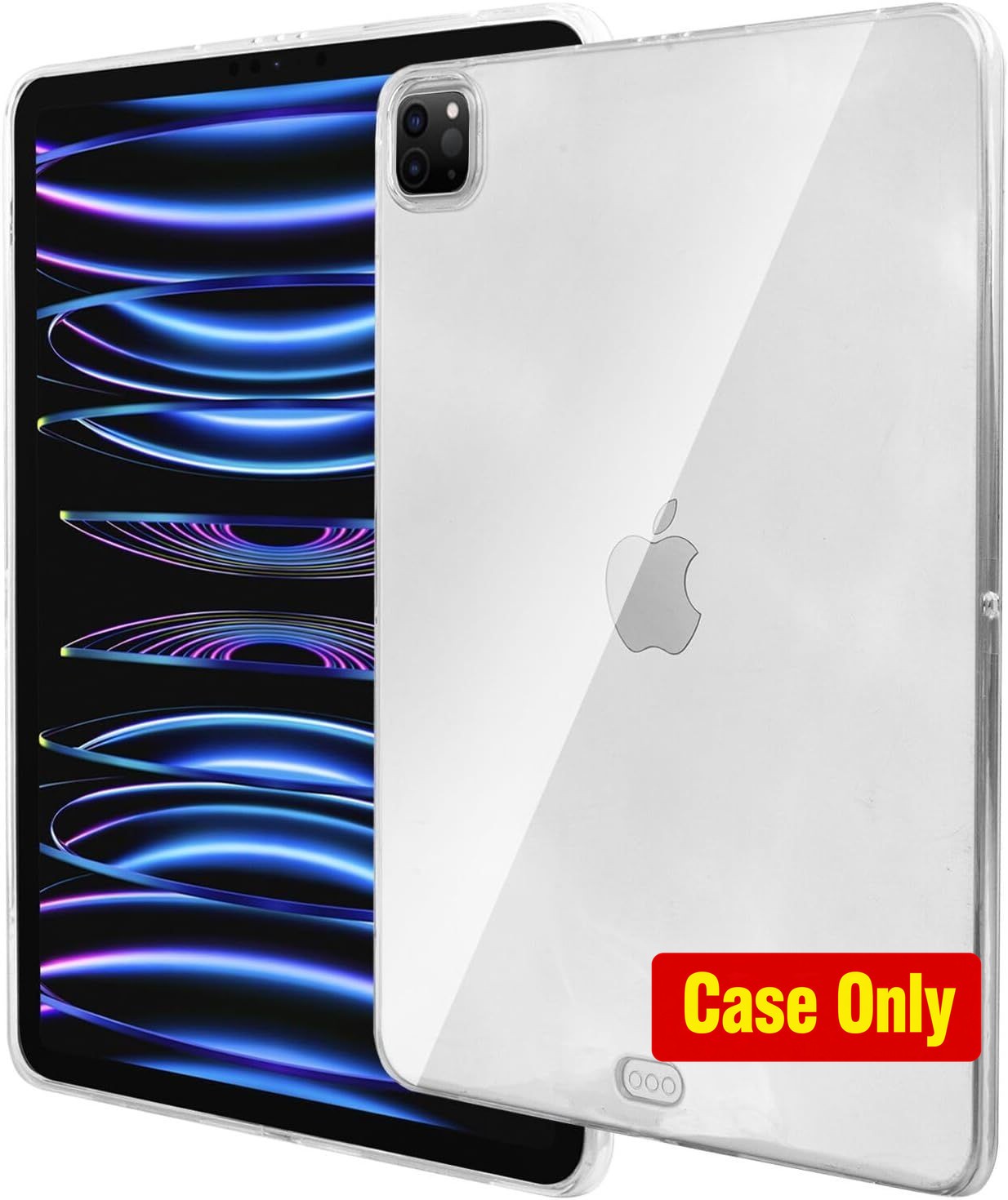 Case for iPad Pro 11 inch 2022, 2021 - Clear Soft TPU Cover, Supports Apple Penc