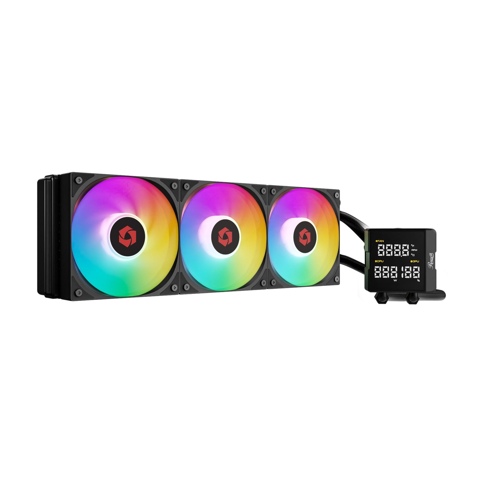 Rosewill FROSTMAX 360mm Digital ARGB AIO CPU Cooler - Real-Time Digital Displ...