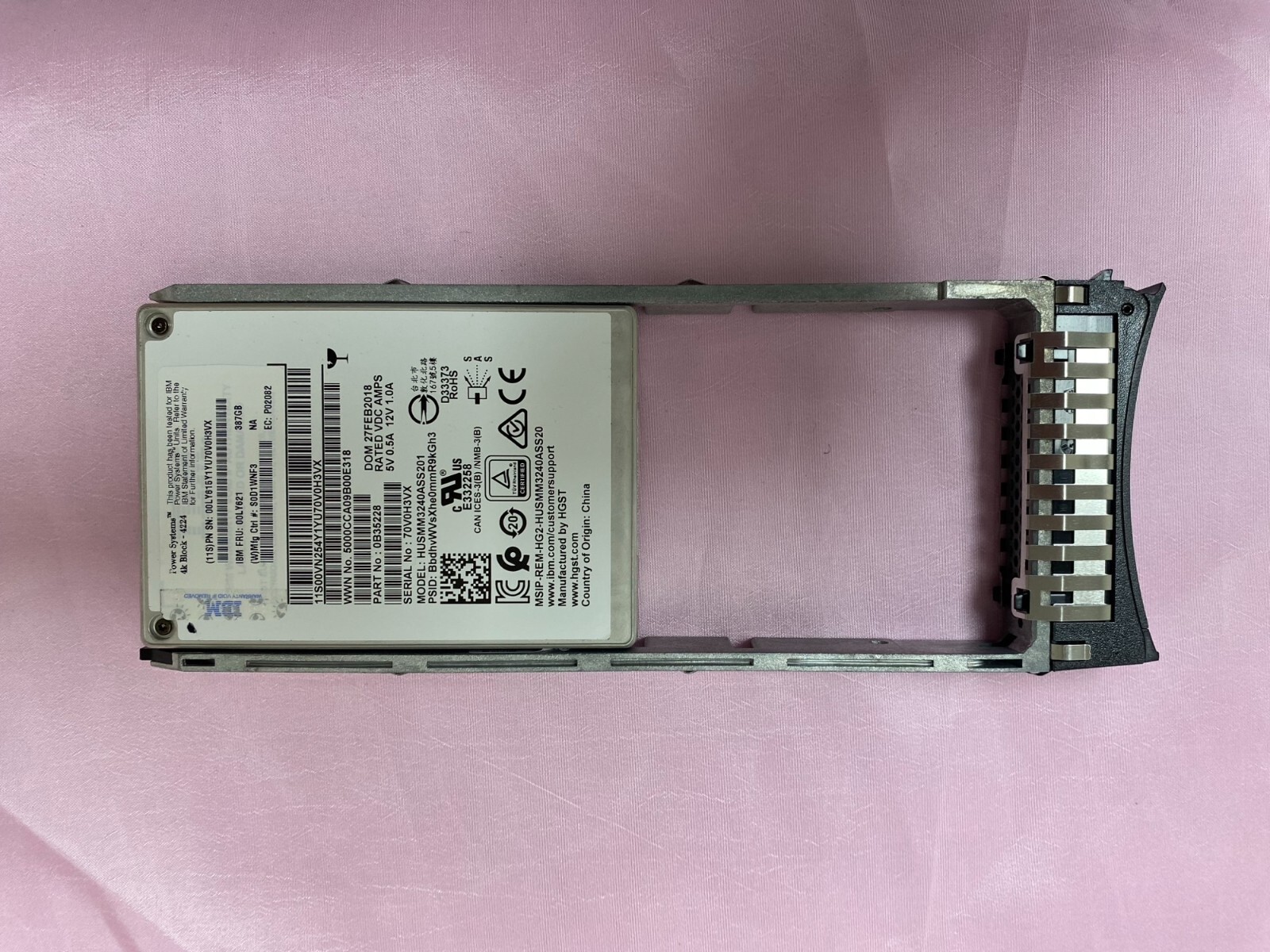 IBM 01LU865 ESBB 387GB SAS SFF-2 SSD 4K Enterprise (IBM i) IBM power 9
