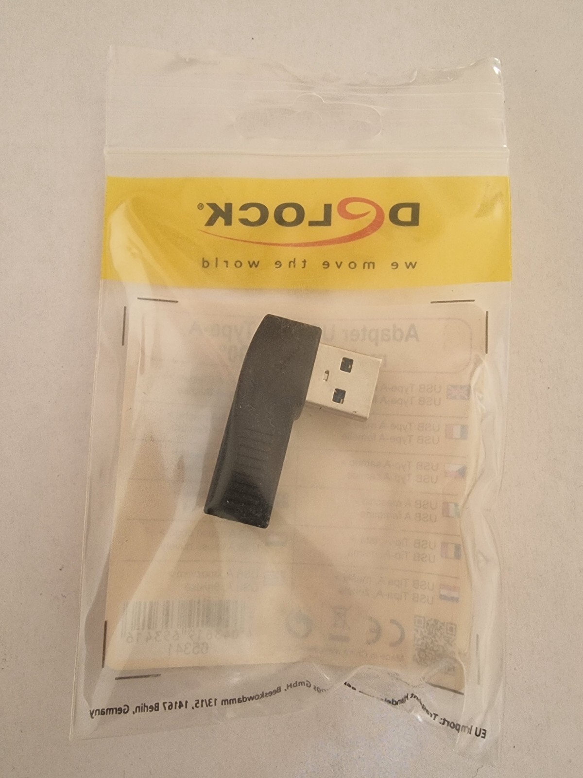 Delock 65341 - Adapter USB 3.0 Male-Female Angled 90° Horizontal