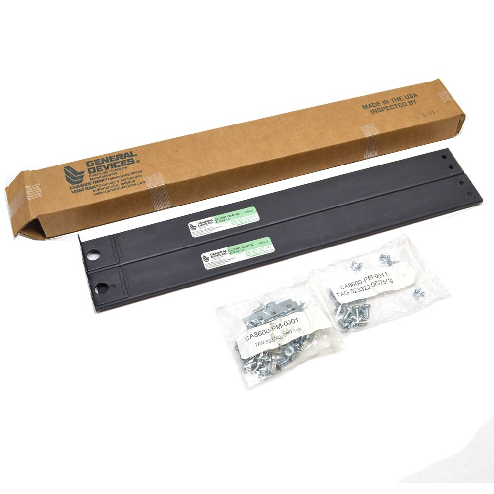 NEW General Devices C-874-16 Rack Mount Slide Rail Kit 16" 980LB Cap. (Set of 2)