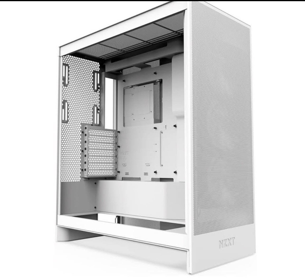 NZXT H7 Flow (2024) Mid-Tower Case - All White-CM-H72FW-01