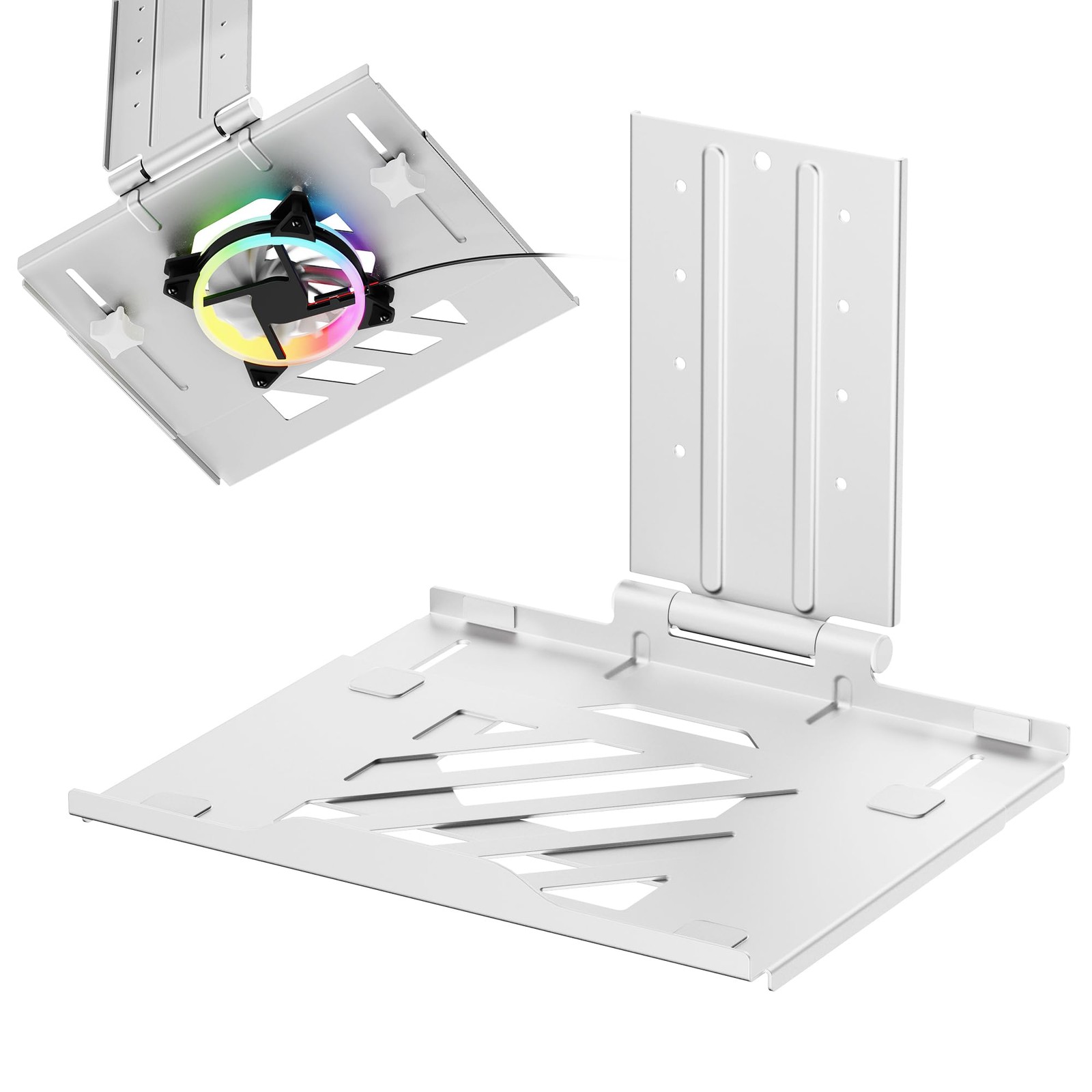 AVLT Adjustable Laptop Tray with Support for 120mm Fans with VESA 75x75 Monit...