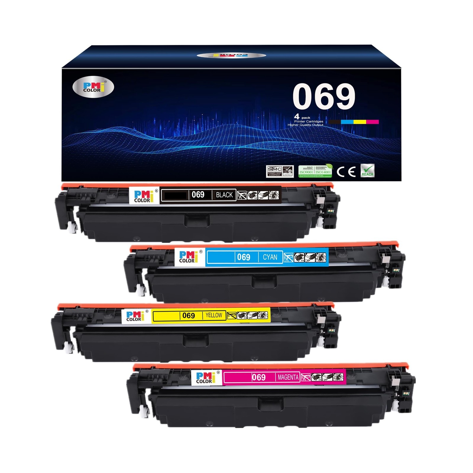 069 MF753Cdw 4 Pack Toner Cartridge Set Replacement for Canon 069 Toner Cartr...