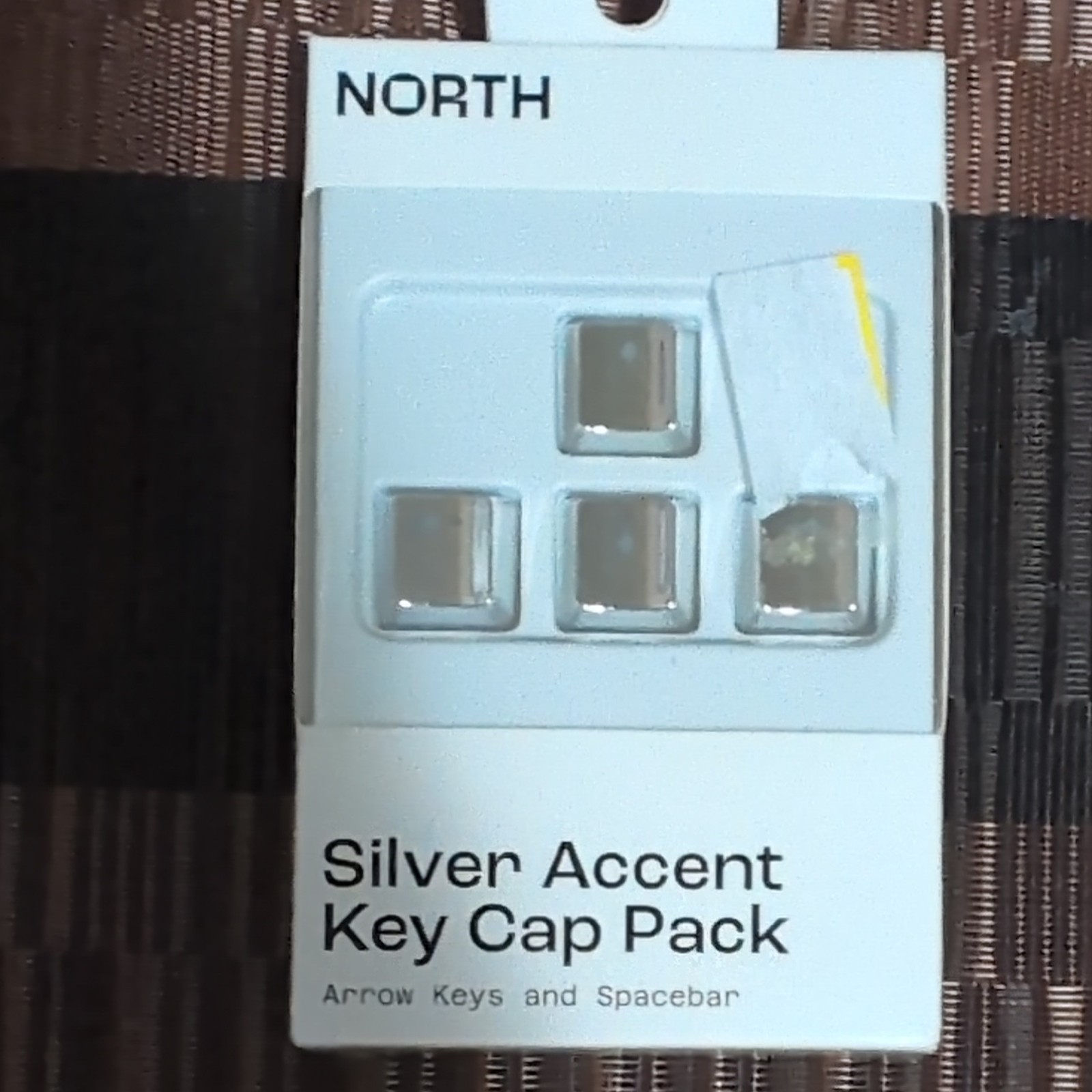 NORTH Silver Accent Key Cap Pack for Mechanical Keyboards Arrow Keys Spacebar