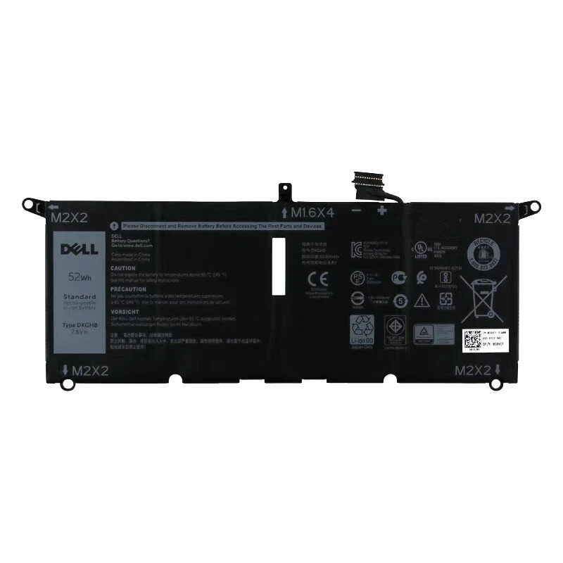 Genuine OEM  52Wh DXGH8 Battery For Dell XPS 13 9370 9380 7390 Series H754V NEW