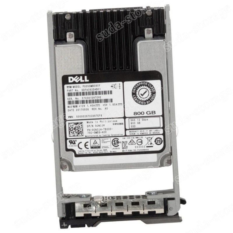 1PCS 0CN3JH CN3JH Dell Enterprise Class 800GB 12Gb/s SAS SSD Toshiba PX05SMB080