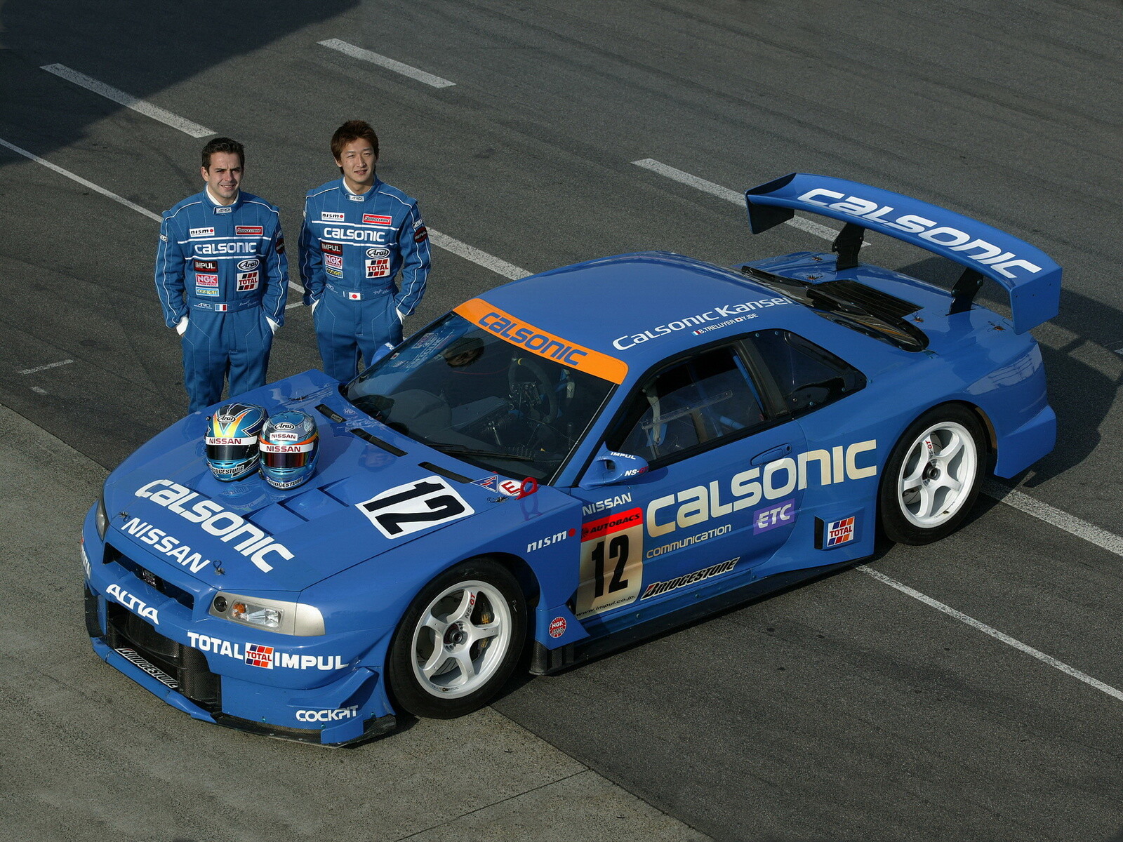 Cars 1999 nissan skyline gt r jgtc bnr34 race racing Desk Mat Stitched