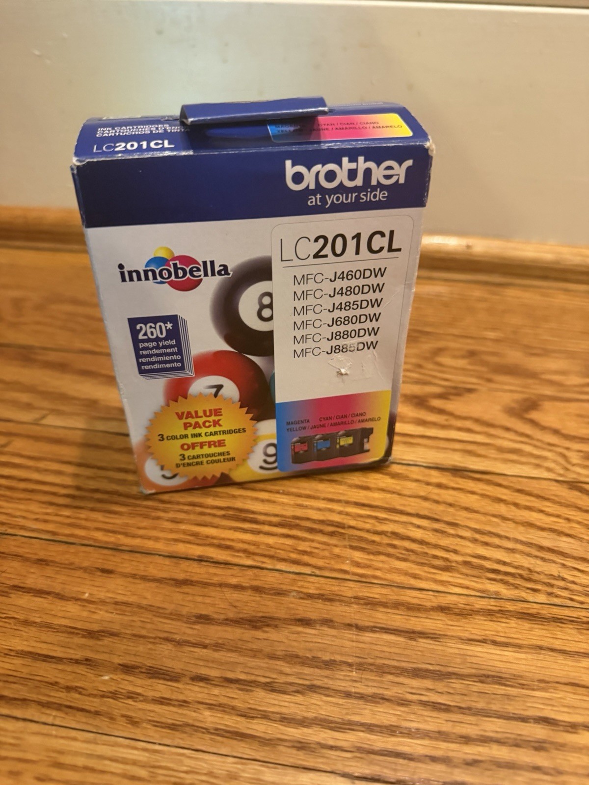 New Genuine Brother  LC201CL Yield Color Ink Cartridges, 3 Pack