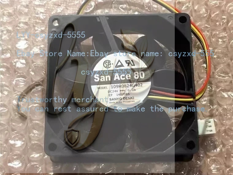 Sanyo SanAce80 109R0824G402 8025 DC24V 0.2A 8CM 2-Wire Inverter Fan
