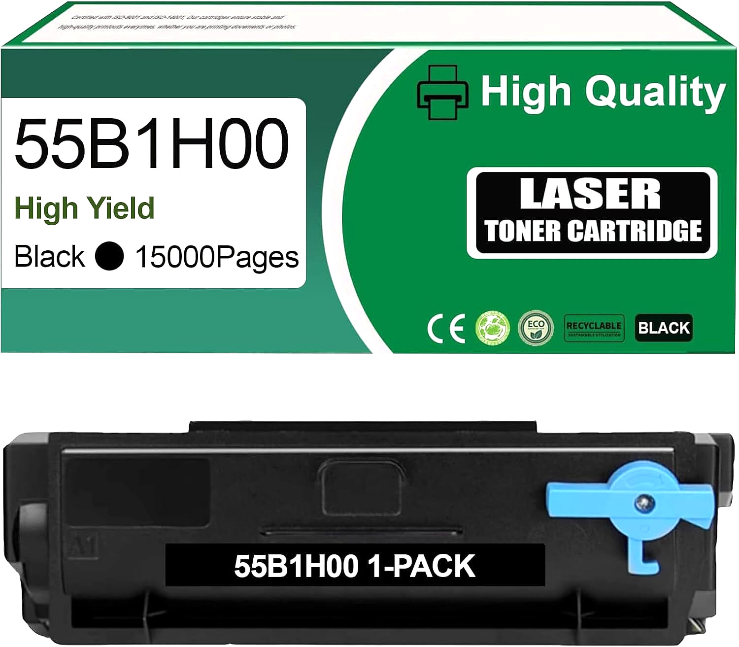 55B1H00 Black Toner Cartridge Compatible Lexmark MS331 MS431 MX331 MX431 Series