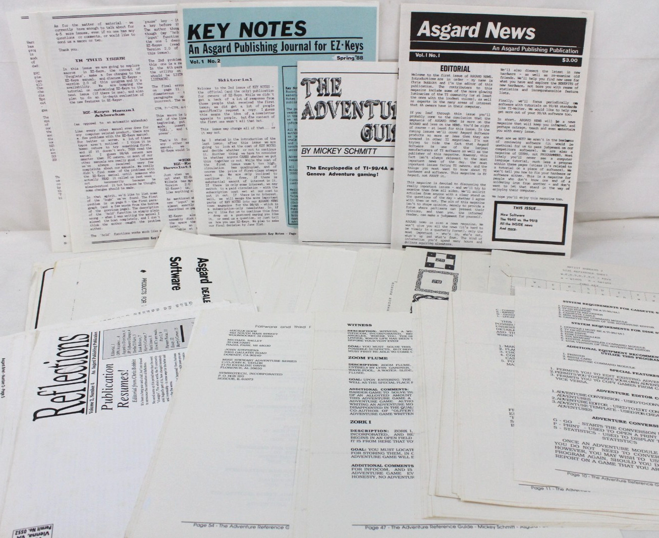 Vintage Computer Asgard Software Original Program Layouts News Adventure Guide