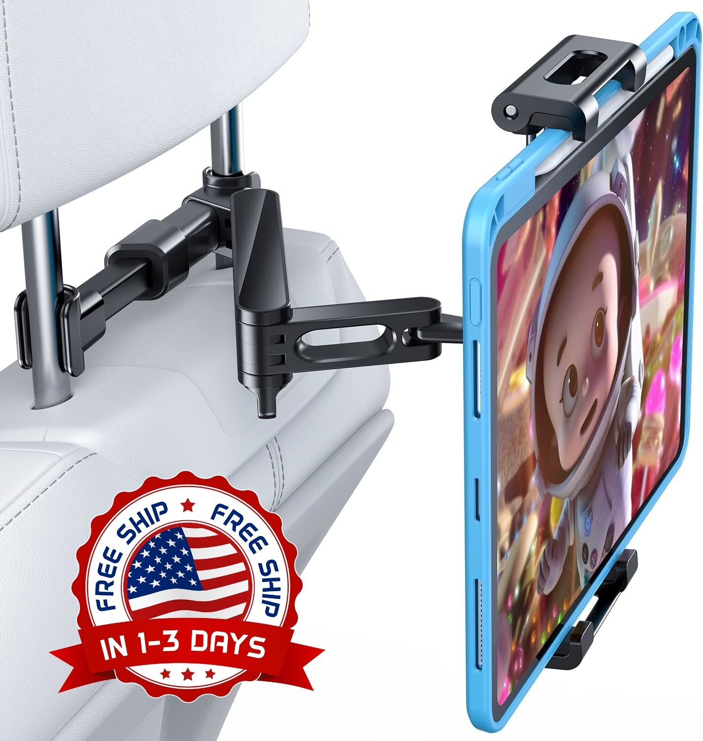 Soporte Para Tableta Para Reposacabezas De Coche Con Rotación De 360 Grados NEW.
