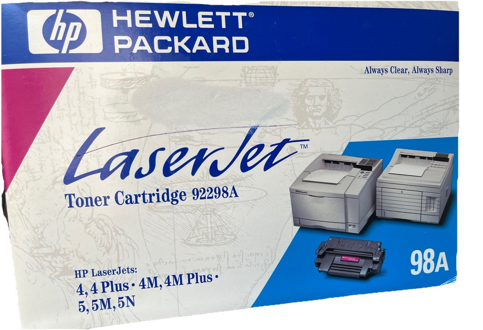 Genuine HP 98A 92298A Black Toner Cartridge NEW Sealed LaserJet 4 4+ 4M 5 5M 5N