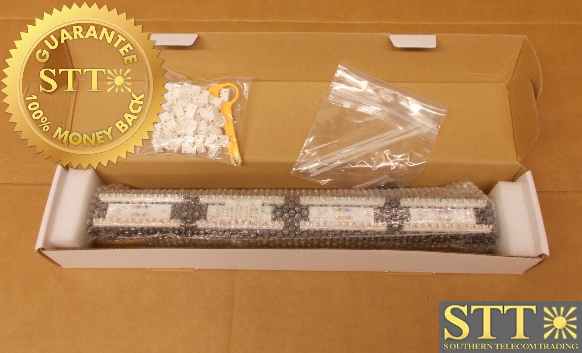 7253 MONOPRICE MP-C6U8BBH24 24-PORT CAT-6 PATCH PANEL 110 TYPE 568A/B COMP NEW