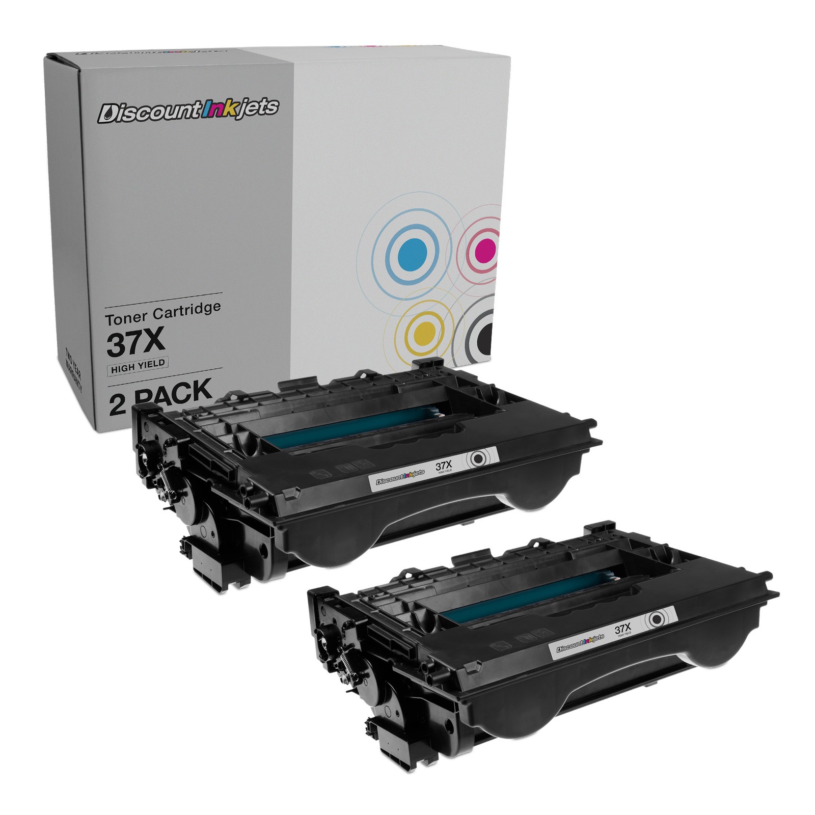 DI Toner Cartridge Replacements for HP 37X CF237X High Yield (Black, 2-Pack)