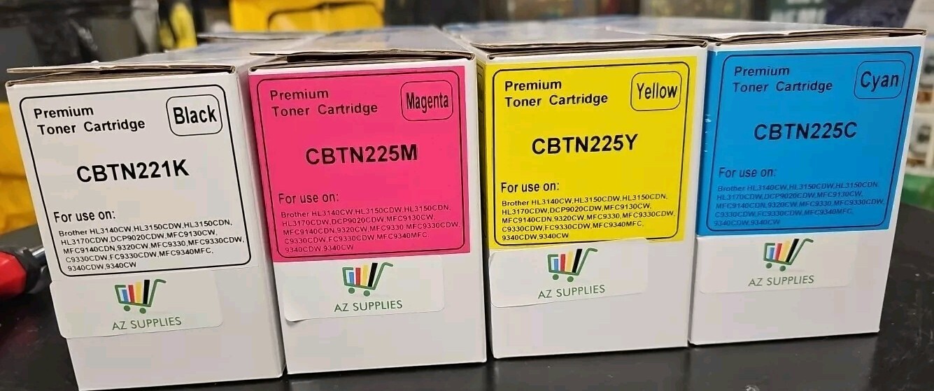 Lot Of 4 Premium Compatible Toner Cartridges for Brother CBTN210 HL-3040CN, etc.