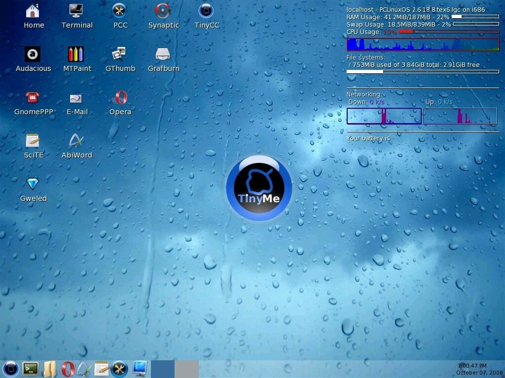 TinyMe lightweight Unity Linux-based operating system on CD or USB