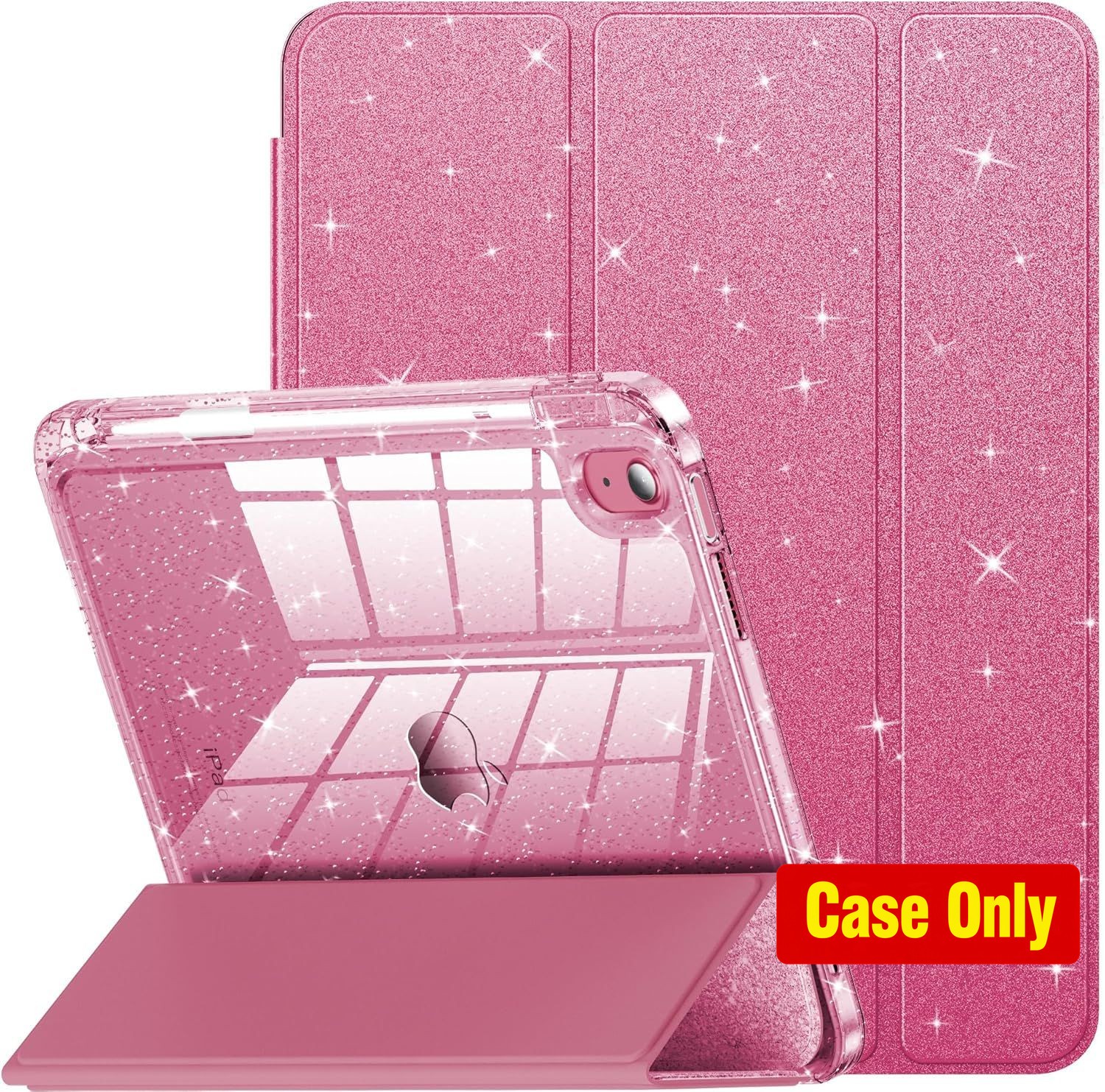 Case for iPad A16 11th Gen 11 Inch 2025, Glitter Cute Cover with Pencil Holder