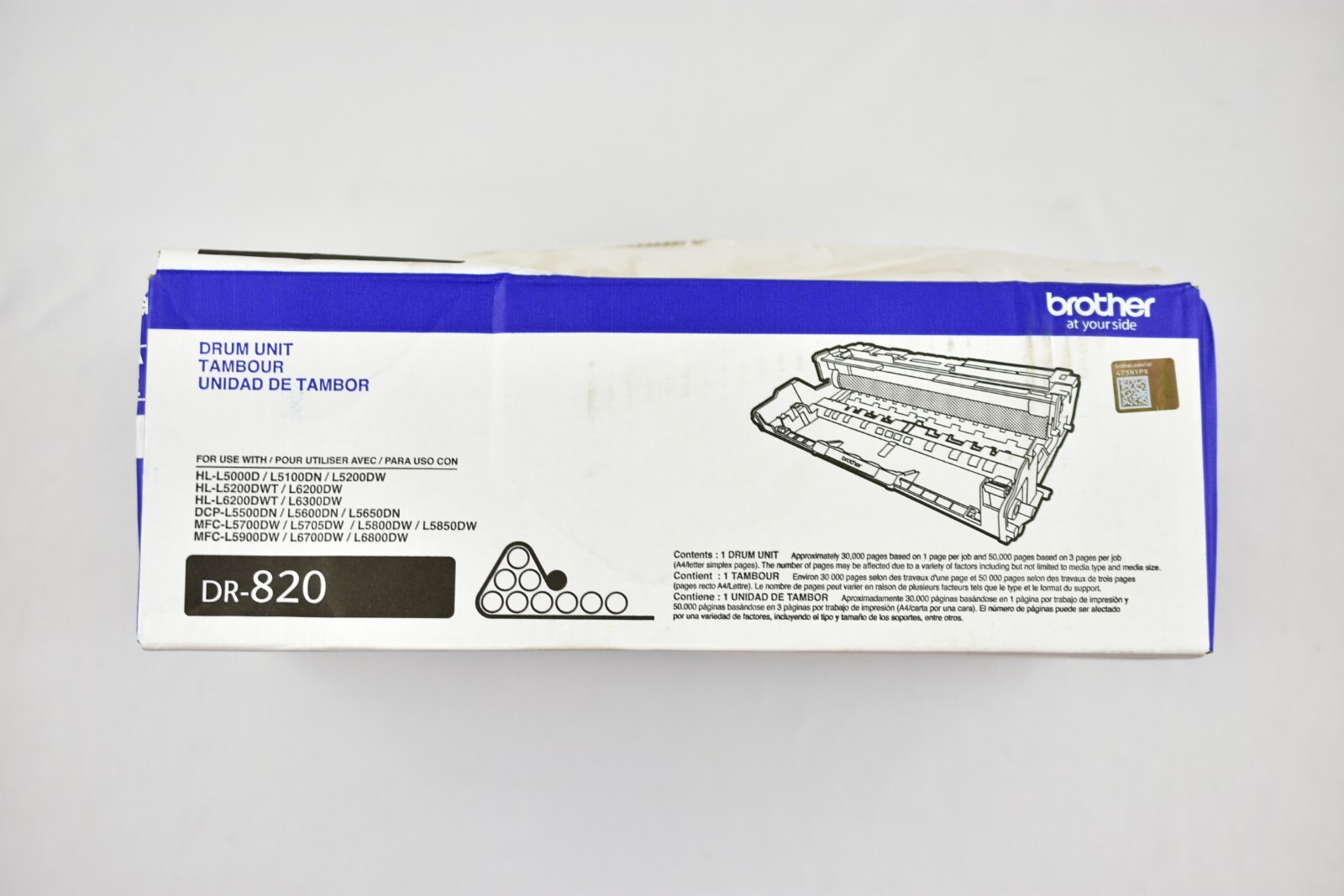 Genuine Brother DR820 Drum Unit Genuine HL-L5000 DCP-L5500 NEW IN OPEN BOX