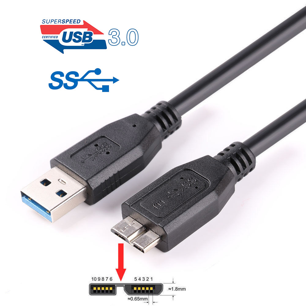 USB Cable for TOSHIBA 2TB 1.5TB 1TB 750GB Canvio Basics 3.0 Portable Hard Drive