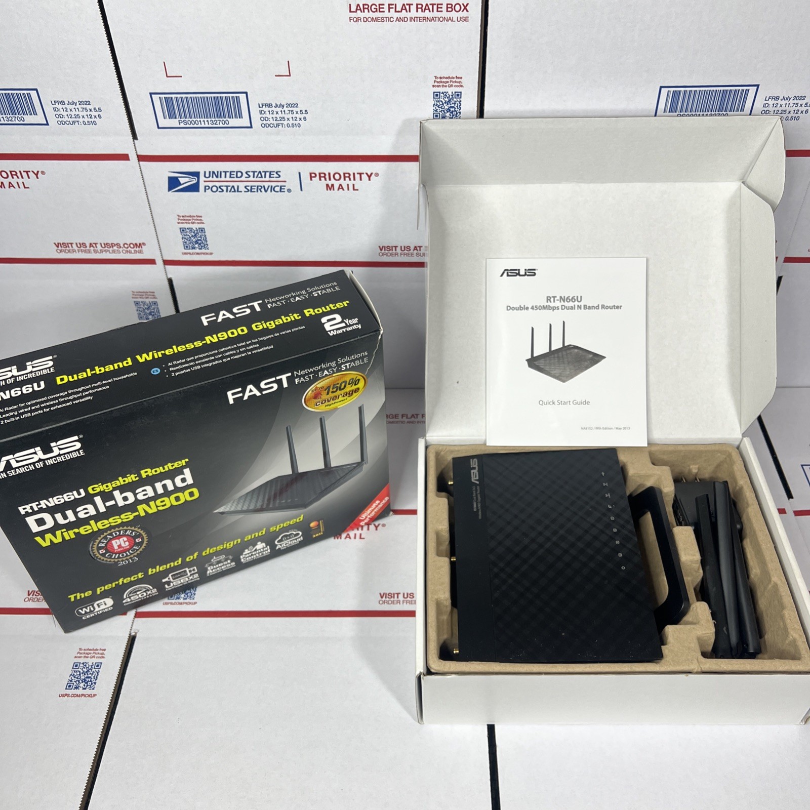 ASUS RT-N66U Dual Band 4-Port WiFi  Router N900 Gigabit - MINT - SAME DAY SHIP