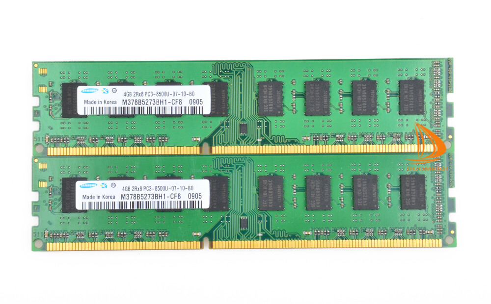 Samsung 8 GB DDR3 RAM 2x 4GB 2Rx8 PC3-8500U 1066Mhz 240PIN DIMM Desktop Memory
