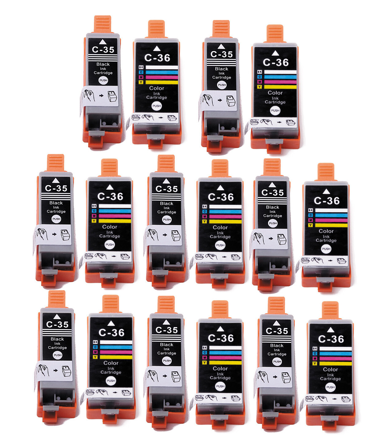 16P Printer Ink Tanks for PGI-35 CLI-36 Canon Pixma iP100 iP110 TR150 plus chip