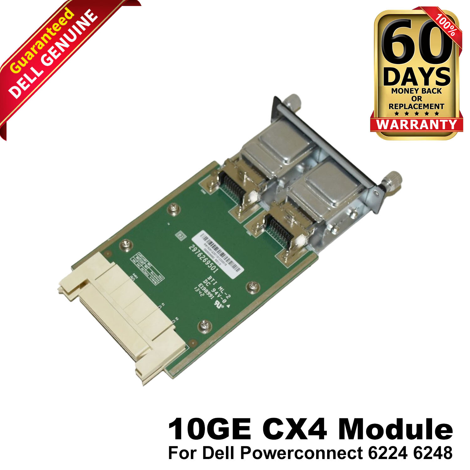 Genuine Dell PowerConnect 6224 6248 Switch 10Gb Stacking Module Dual Port GM765