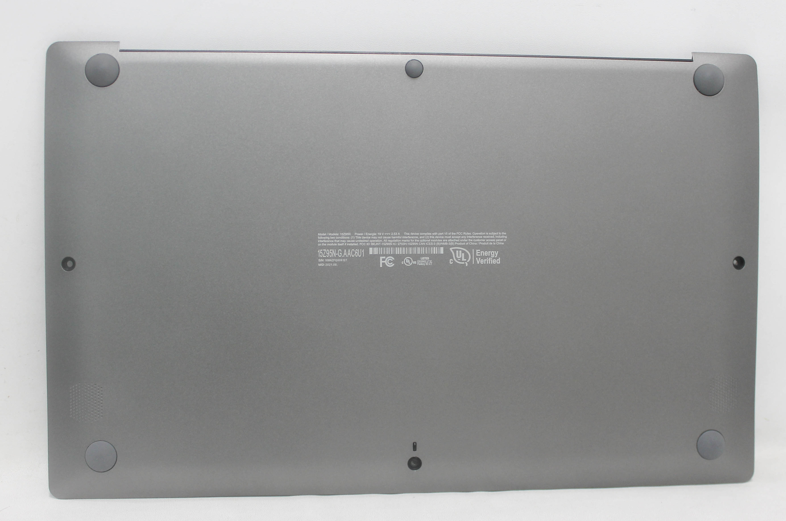15Z95N-BASE-B Lg Gram Bottom Base Cover Dark Silver 15Z95N-G. / 15Z90N "GRADE B"