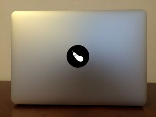 Eggplant - Mac Apple Logo Laptop Vinyl Decal Sticker Macbook Emoji Flirty Decal
