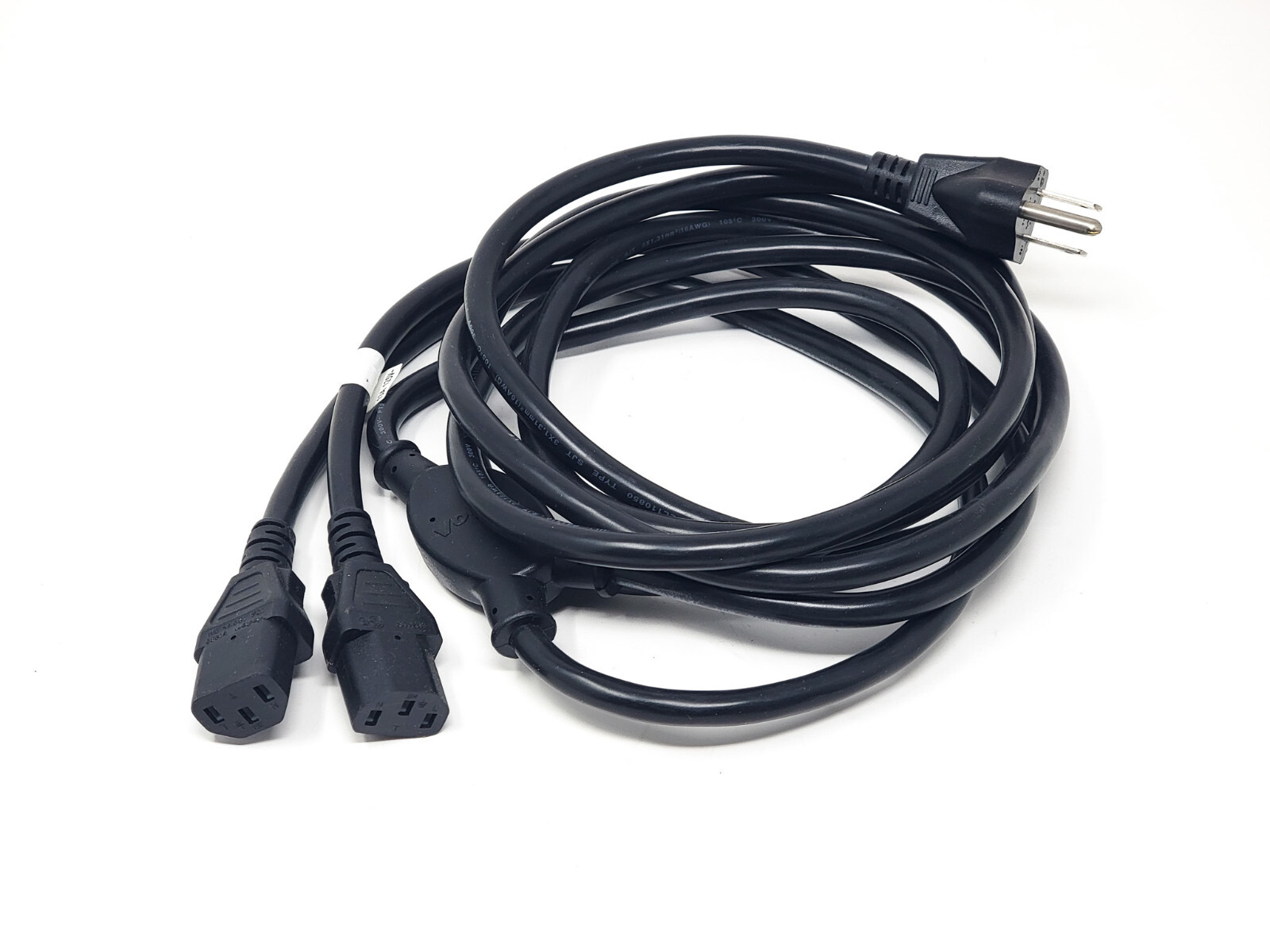 Volex Duo-Cord NEMA 5-15P to Dual NEMA 5-15R, 10' E62405SP 120V 13A