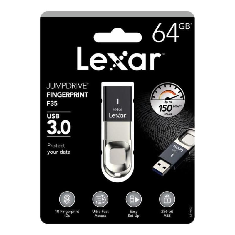 New Lexar JumpDrive Fingerprint F35 PRO 64GB 128GB 256GB USB 3.0 USB Flash Drive