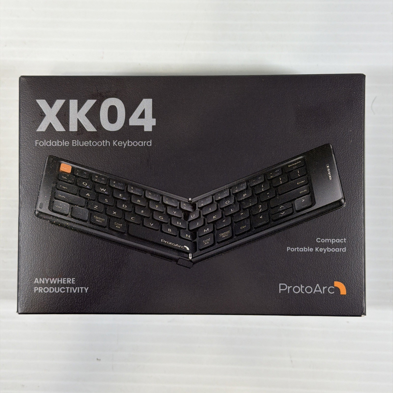 ProtoArc Foldable Compact Keyboard, XK04 Portable Bluetooth Keyboard NEW OPENBOX