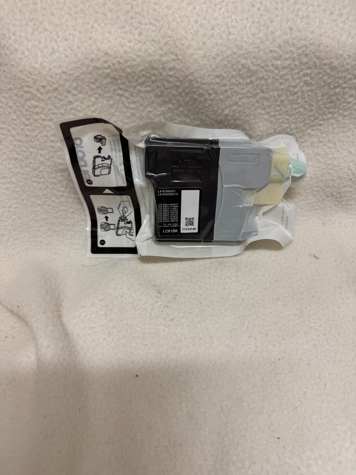 Brother LC61BK Black Cartridge - NEW NO EXPIRATION DATE SHOWING