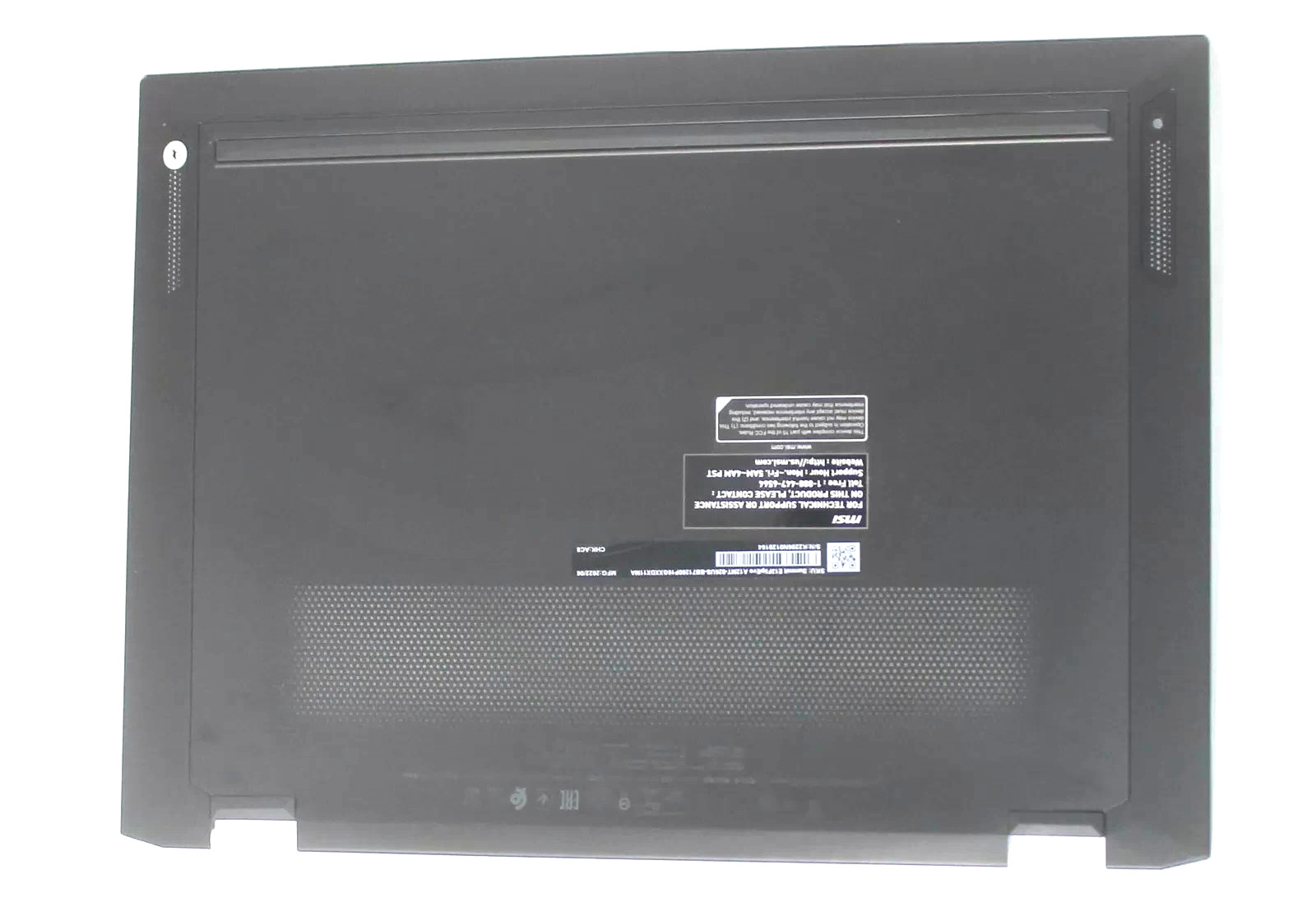 307-3P3D211-SE0 MSI Bottom Base Cover Black For Summit E13 Flip Evo A12Mt-026