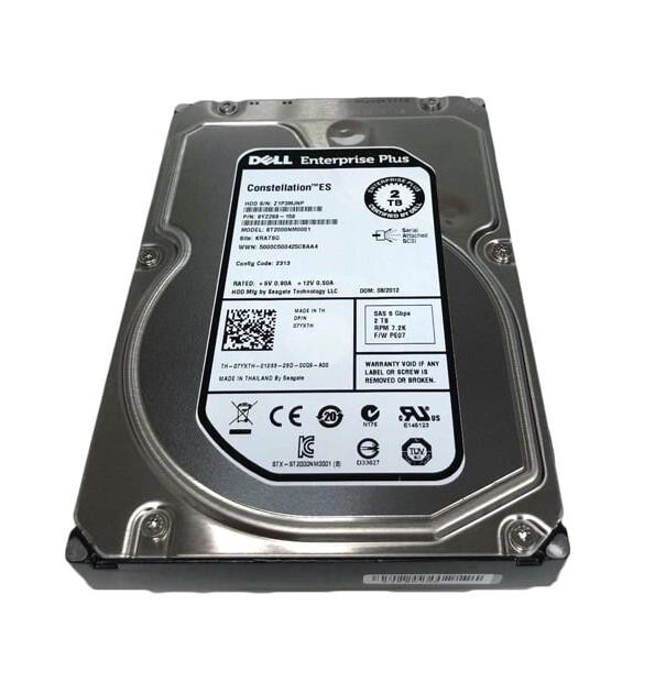 7WV9W Dell 2TB 6G SAS 7200RPM 3.5" HDD Hard Drive ST2000NM0001 07WV9W US SELLER