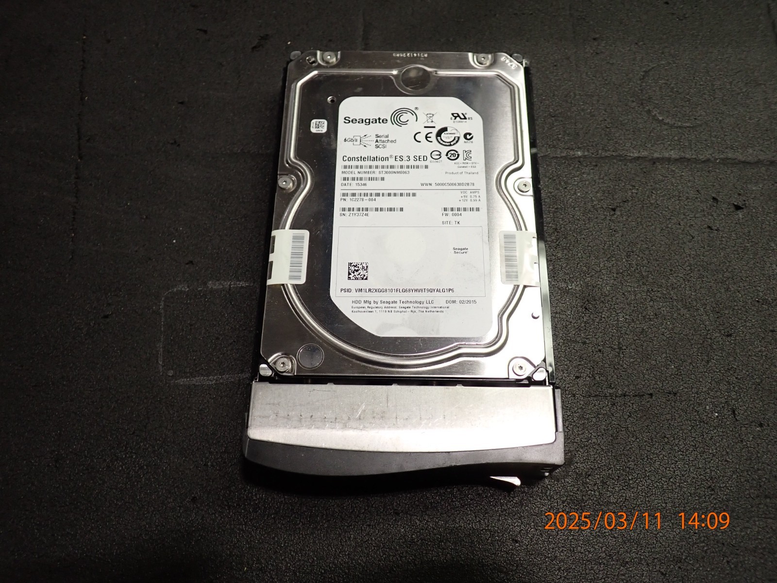 EMC ST3000NM0063 3TB HDD SAS 3.5'' SEAGATE 7.2K 6Gbp Internal Hard Disk Drive