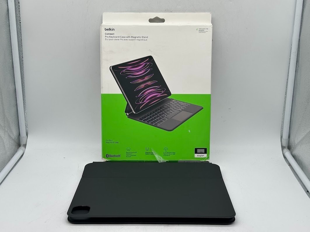 New 13" Belkin Connect Pro Keyboard Case w/Magnetic Stand iPad Pro (M4/M5) Black