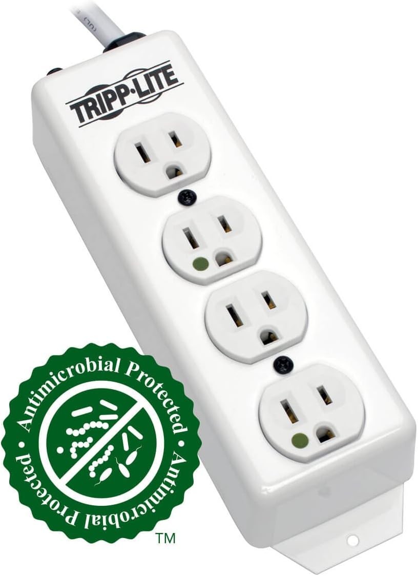 ✨ Tripp Lite PS-415-HG Medical Grade Power Strip - 4 Hospital Outlets - 15ft Cor