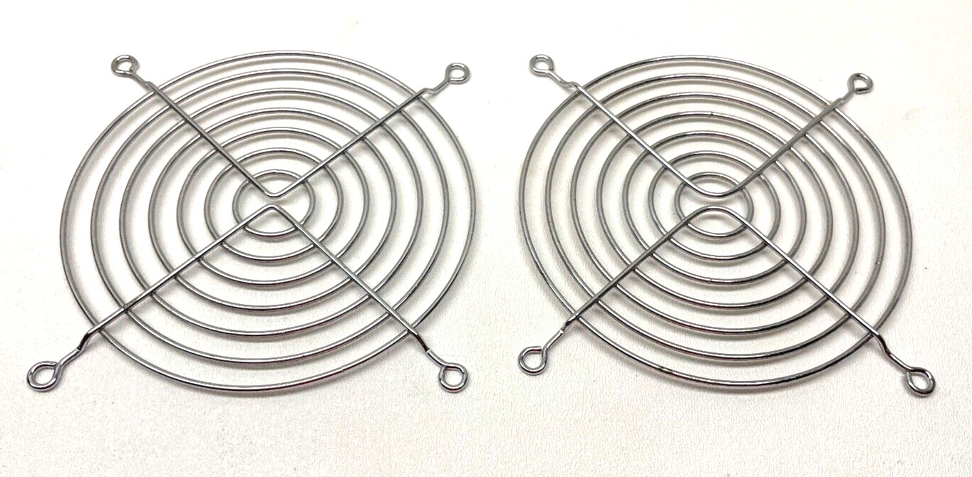 "" LOT OF 2 "" 120MM X 120MM FAN FINGER GUURD ( METAL ) GRIL