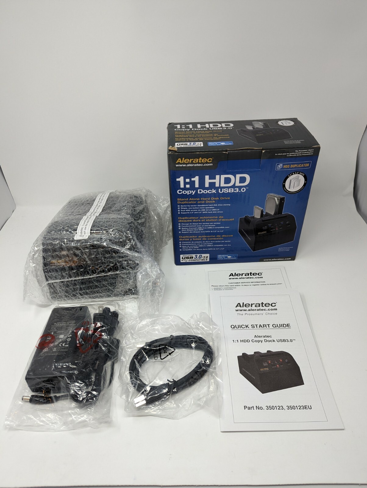Aleratec 1:1 HDD Copy Dock USB3.0 USB 3.0 HDD Duplicator 350123 NEW