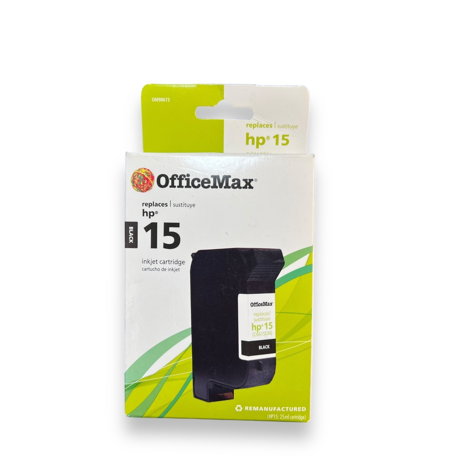 OfficeMax Black Ink Cartridge Replacement for HP 15