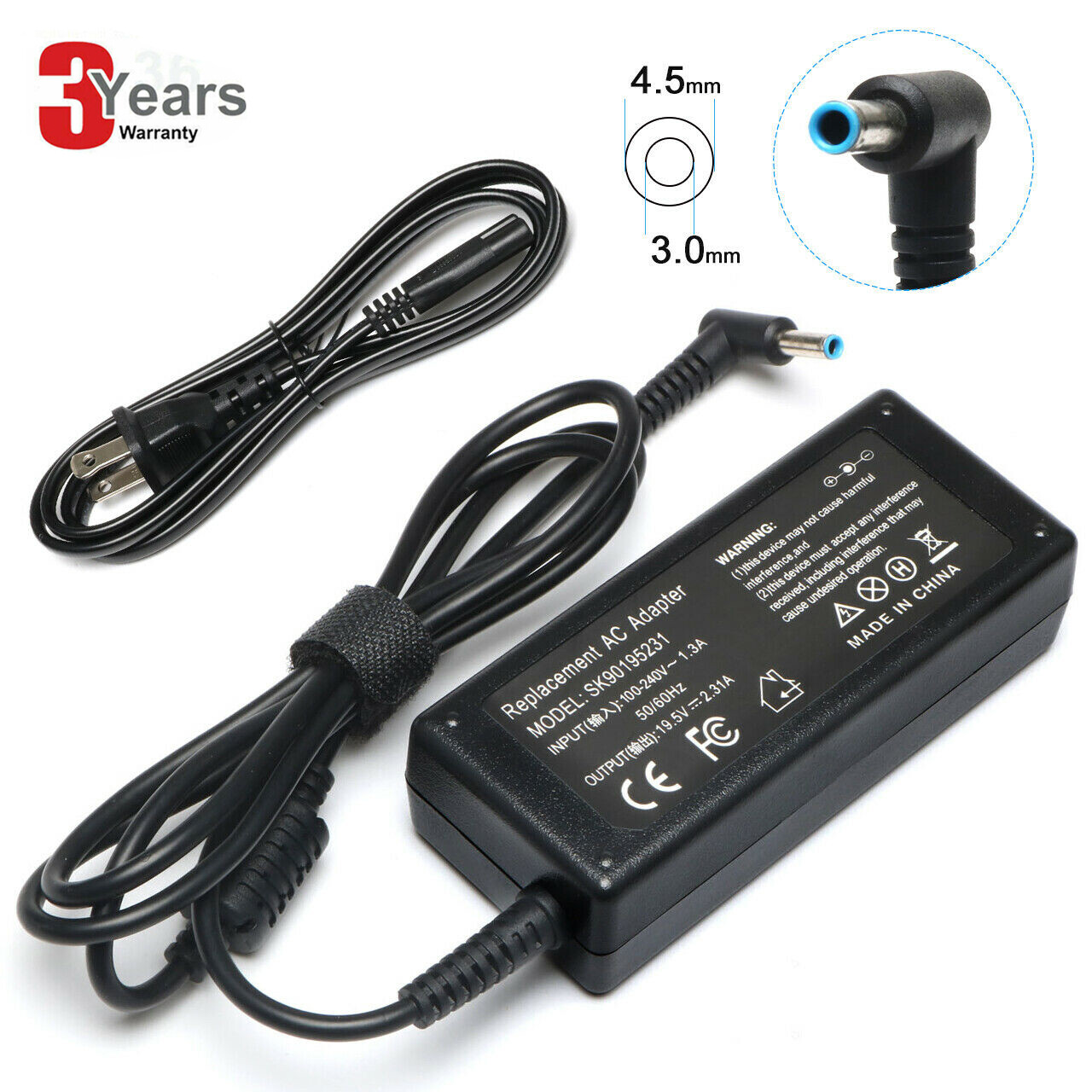 45W for HP Laptop Charger Adapter 854054-001 741727-001 740015-001 740015-002
